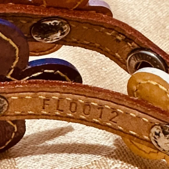 Authentic Louis Vuitton Tan Leather Double Strap Bracelet - Picture 4 of 14
